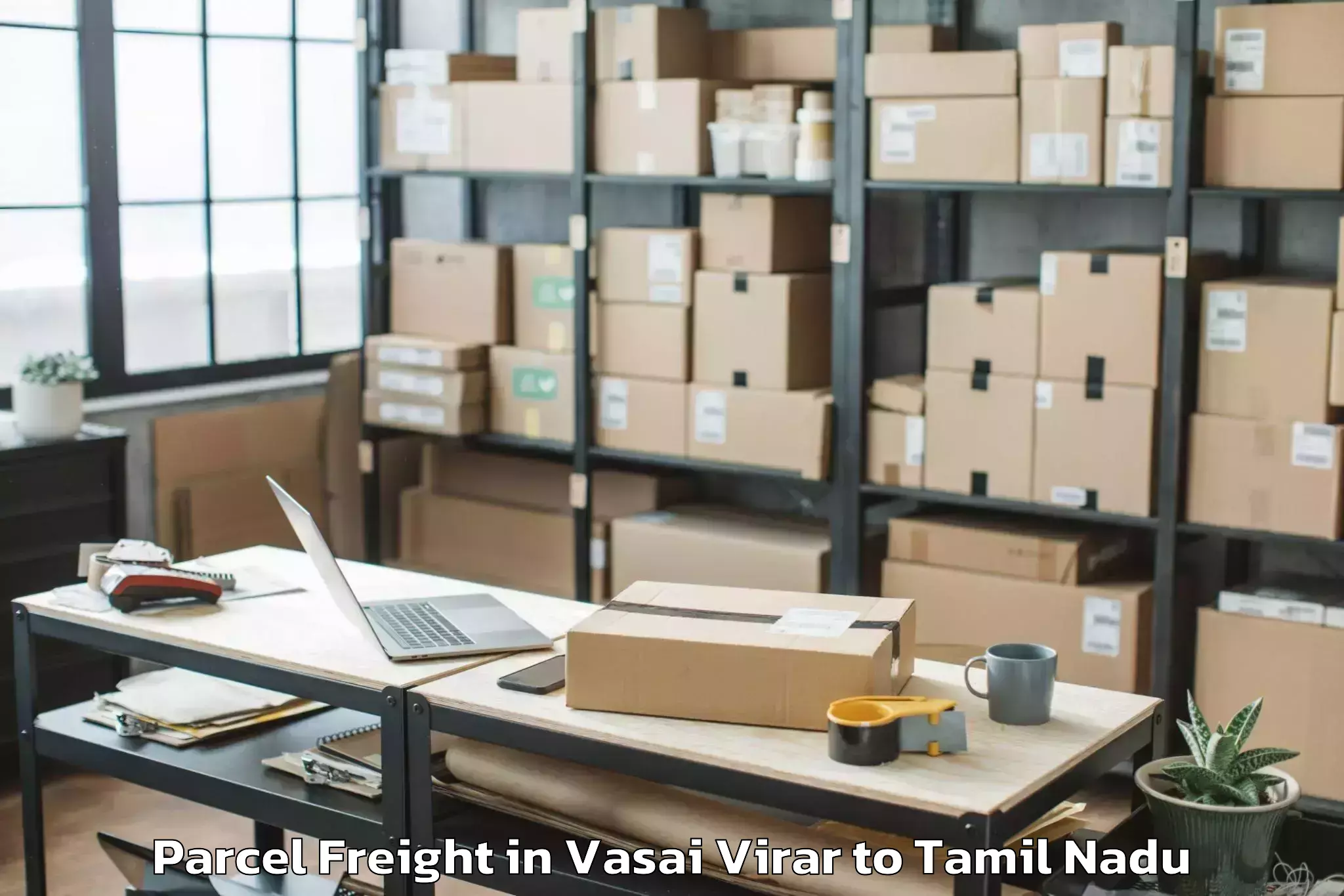 Book Vasai Virar to Kodavasal Parcel Freight Online